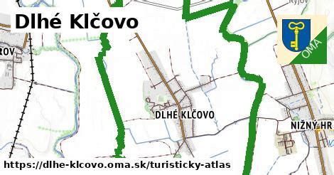 Mapa obce Dlhé Klčovo s vyznačenými hranicami katastra