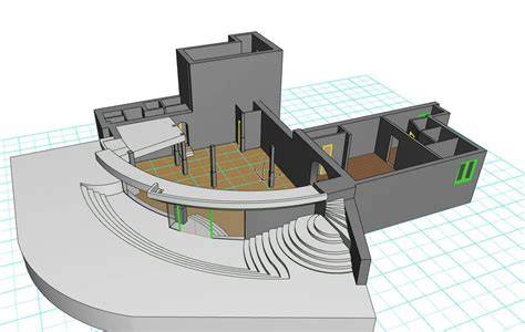 3D model nosnej konštrukcie budovy