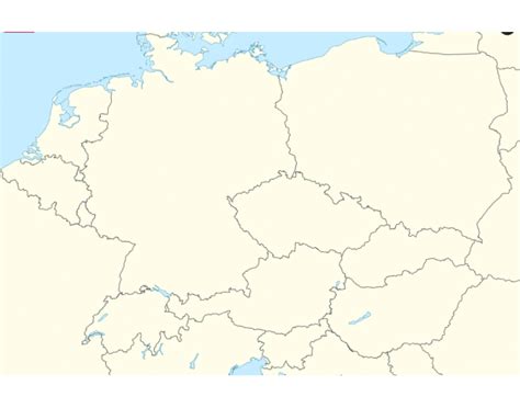 Mapa strednej Európy s vyznačenými hlavnými mestami Viedeň, Bratislava, Budapešť a Brno.