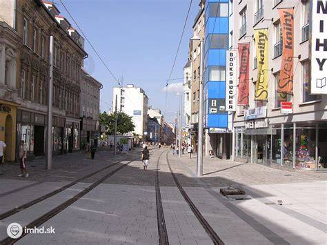 obchodná ulica v centre mesta