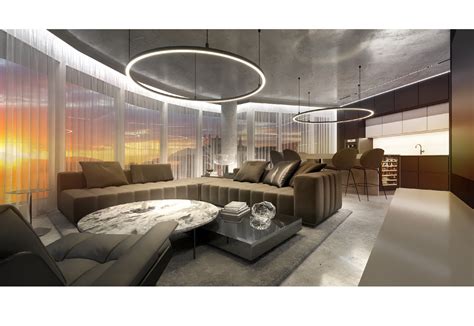 Interiér luxusného bytu v Eurovea Tower s výhľadom na Dunaj