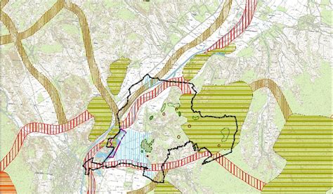Mapa znázorňujúca rozdelenie pozemkov v rámci pozemkových úprav.