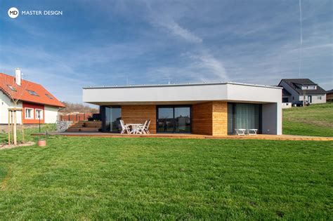 moderný bungalov s pultovou strechou