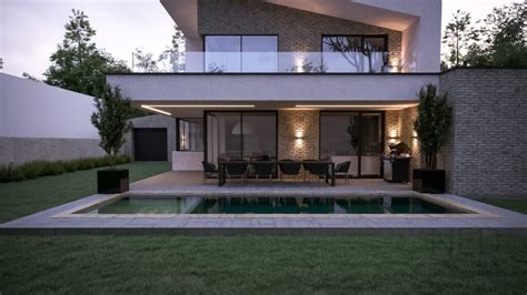 Moderná architektúra rodinných domov v novostavbe