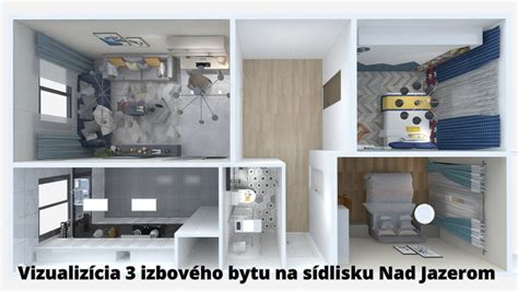 Vizualizácia pôdorysu 1,5-izbového bytu pred rekonštrukciou
