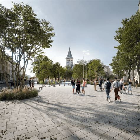 Vizualizácia revitalizovaného verejného priestoru na Triede SNP