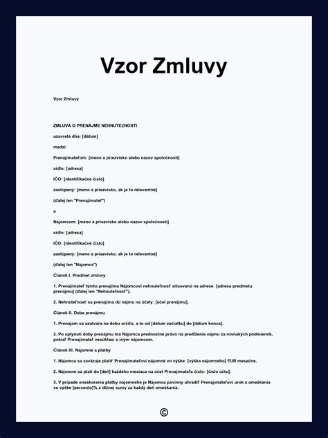 Vzor zmluvy o pripojení