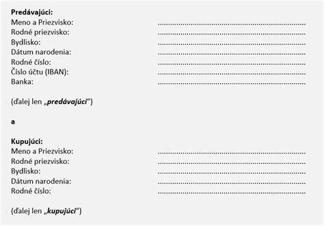 Identifikácia zmluvných strán