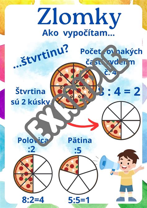 Ilustrácia znázorňujúca tortu rozdelenú na rovnaké diely