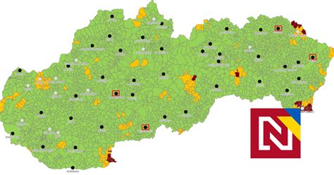 Mapa: Distribúcia detských domovov na Slovensku