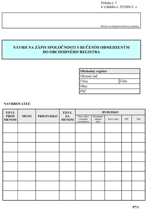 Ilustrácia znázorňujúca formulár na zápis zmien do obchodného registra.