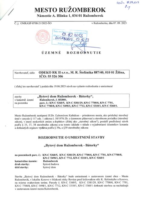 Územné rozhodnutie a stavebný pozemok