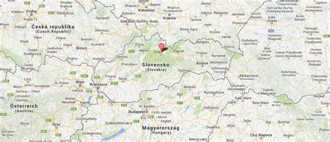 Map of Liptov region in Slovakia