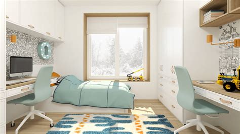 Detská izba pre dve deti s inteligentným úložným priestorom