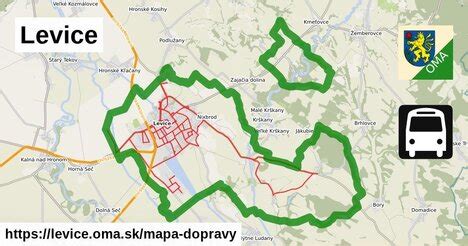 Mapa okresu Levice s vyznačenými obcami