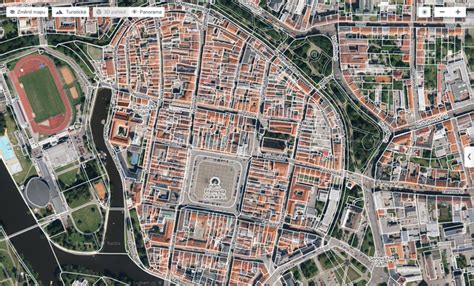 Pohľad na digitálnu katastrálnu mapu s vyznačenými parcelami