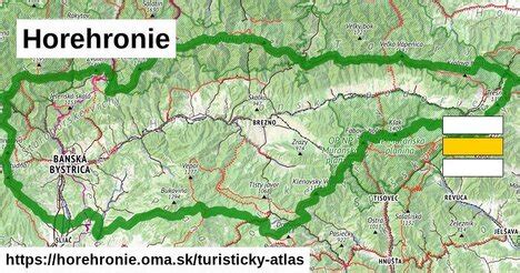 Mapa regiónu Horehronie