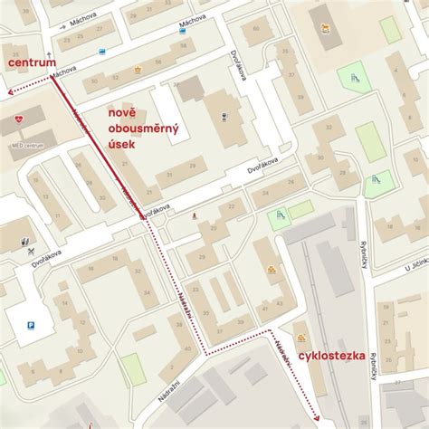 Mapa ulice Trenčianska v Bratislave s vyznačenými bodmi záujmu