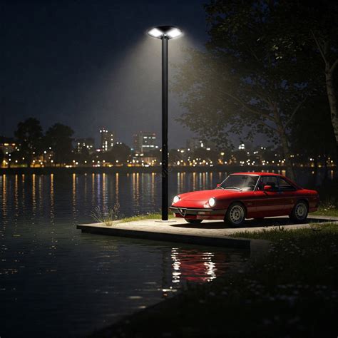 Ilustračná fotografia modernej LED pouličnej lampy