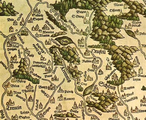 Mapa stredovekého panstva s vyznačeným hradom Košeca