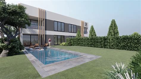 Moderná obytná budova v horskom prostredí