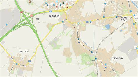 Mapa okolia Neded