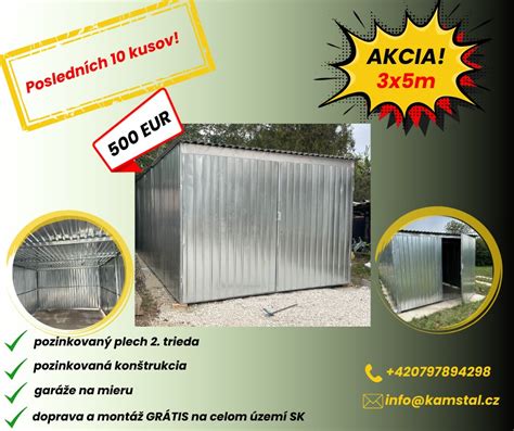 rozmery plechovej garáže 3x5m