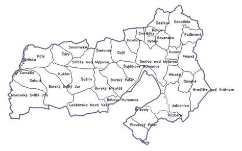 Mapa okresu Senica