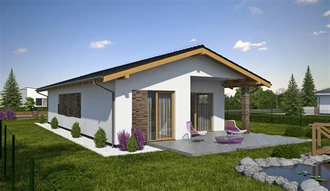 Ilustrácia rôznych typov vidieckych domov - tradičná chalupa, moderný bungalov, tehlový dom
