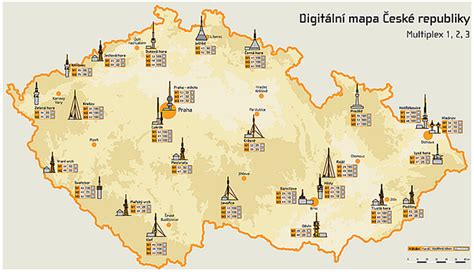 Mapa pokrytia DVB-T2 v Českej republike