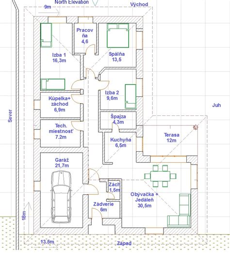 Porovnanie pôdorysu kocky a bungalovu