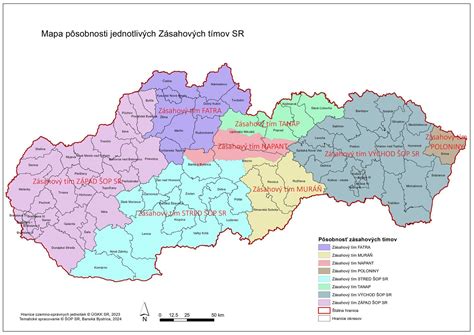 Mapa obce Krasňany s vyznačenými zónami