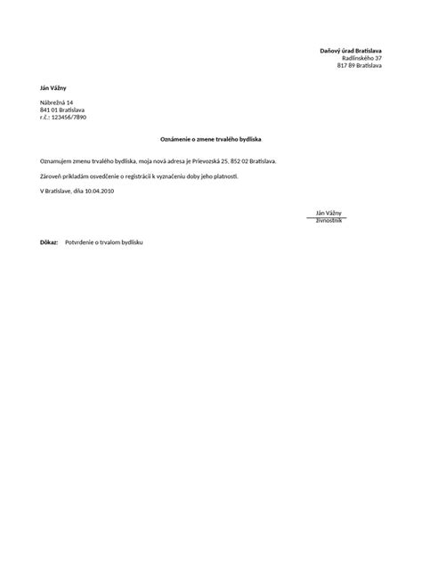 Schéma znázorňujúca inštitúcie, ktoré treba informovať o zmene pobytu