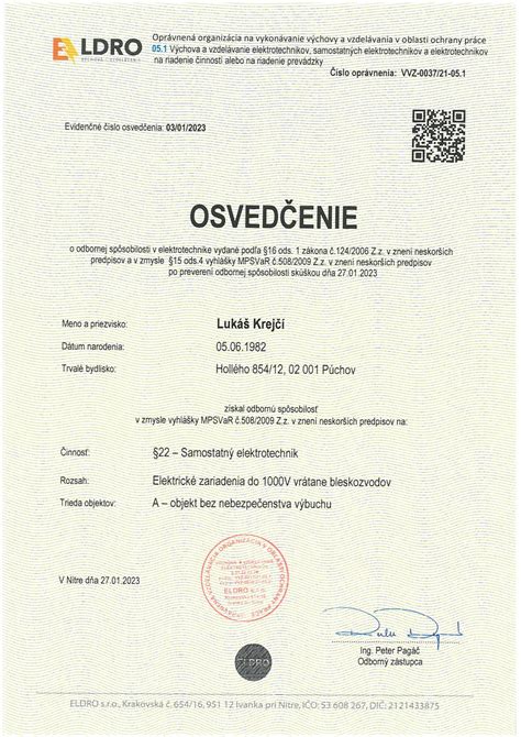 Certifikát o odbornej spôsobilosti stavebného inžiniera