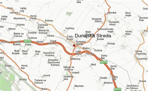 Mapa Dunajskej Stredy s vyznačeným umiestnením Ubytovania Nova