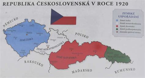 Mapa Československej republiky v roku 1921