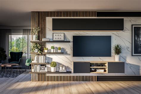 Štýlový interiér obývacej izby s množstvom zelene a minimalistickým nábytkom