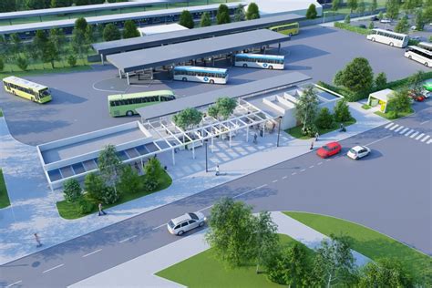 Vizualizácia pôvodného projektu autobusovej stanice z 80. rokov