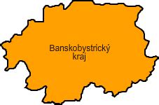 mapa Banskobystrického samosprávneho kraja s vyznačenými oblasťami rekonštrukcie mostov