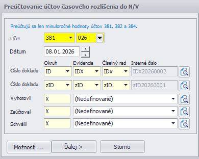 Časové rozlíšenie nákladov a výnosov