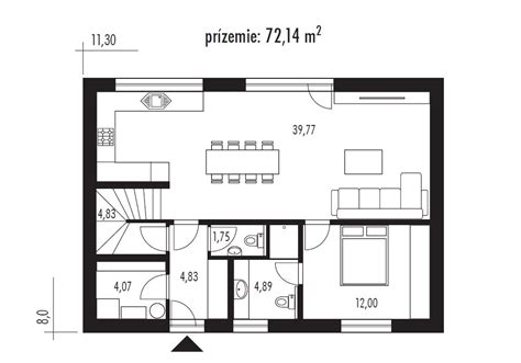 Schematický podorys kotolne s vyznačenými hlavnými komponentmi