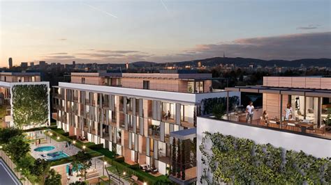 Panoráma bratislavskej mestskej časti Ružinov so zeleňou a modernou architektúrou