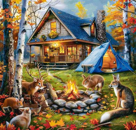 Ilustrácia starej budovy v lese