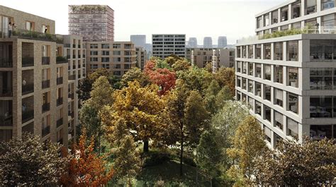 Vizualizácia modernej mestskej štvrte