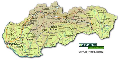 Mapa Slovenska s vyznačenou polohou obce Kaplna