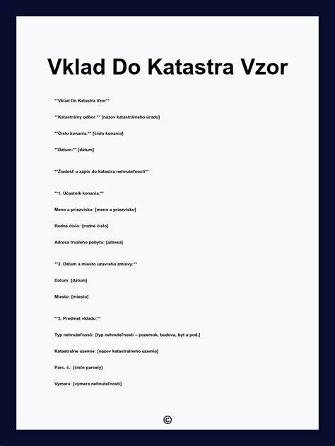 Schéma procesu vkladu do katastra nehnuteľností