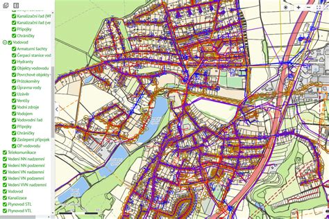 Mapa obce Huty s vyznačením stavebného pozemku