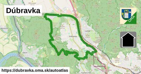 Mapa mestskej časti Dúbravka s vyznačenými lokalitami Pod záhradami a Na vrátkach