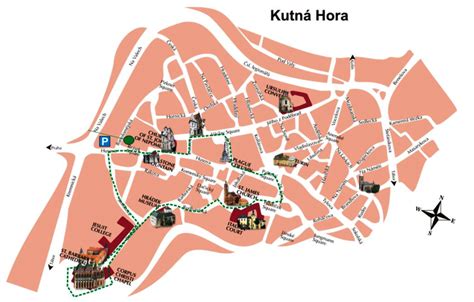 Mapa historického centra Spišského Štvrtka