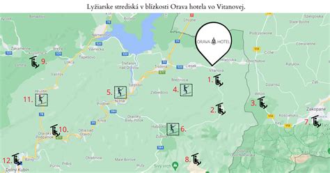 Mapa slovenských lyžiarskych stredísk s potenciálom pre apartmánové rezorty